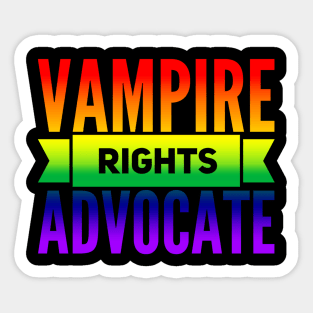 Vampire Rights Advocate (Rainbow) Sticker